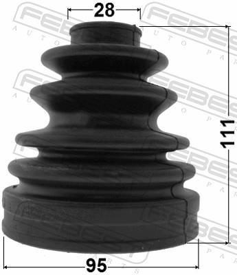 Fuelle, árbol de transmisión FEBEST ref. 0117-KDN165