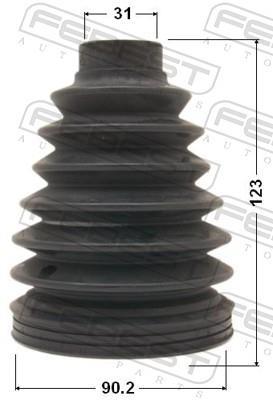 Fuelle, árbol de transmisión FEBEST ref. 0117P-038