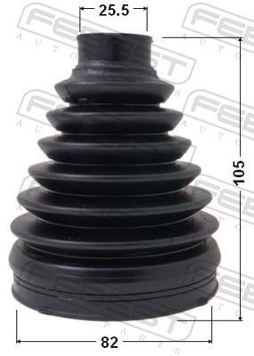 Joint-soufflet, arbre de commande FEBEST ref. 0117P-ZZE150