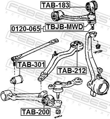 Rotule de suspension (Rotule de pivot) FEBEST 0120-065