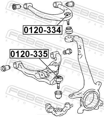 Rotule de suspension (Rotule de pivot) FEBEST ref. 0120-335