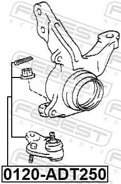 Rótula de suspensão FEBEST ref. 0120-ADT250