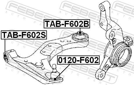 Rotule de suspension (Rotule de pivot) FEBEST ref. 0120-F602