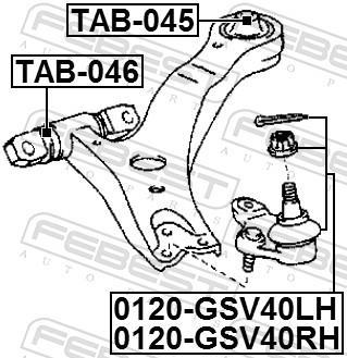 Rótula de suspensión/carga FEBEST ref. 0120-GSV40RH
