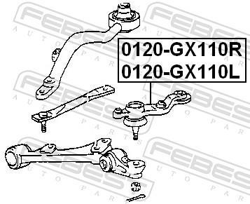 Rotule de suspension (Rotule de pivot) FEBEST ref. 0120-GX110L