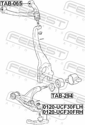 Rotule de suspension (Rotule de pivot) FEBEST ref. 0120-UCF30FLH