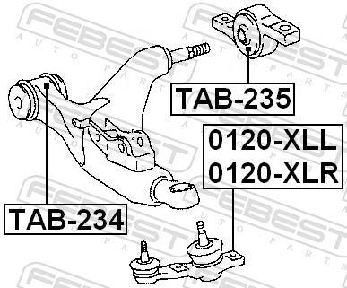 Rotule de suspension (Rotule de pivot) FEBEST 0120-XLR