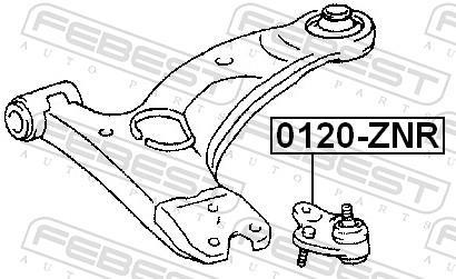 Rotule de suspension (Rotule de pivot) FEBEST 0120-ZNR