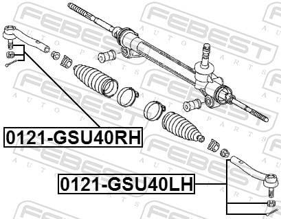 Rotule de direction FEBEST 0121-GSU40LH