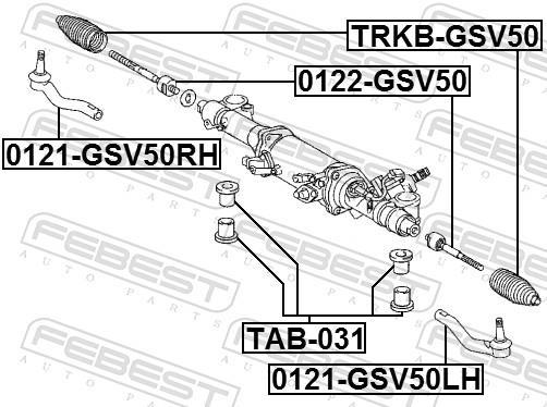 Rótula de direção FEBEST ref. 0121-GSV50RH