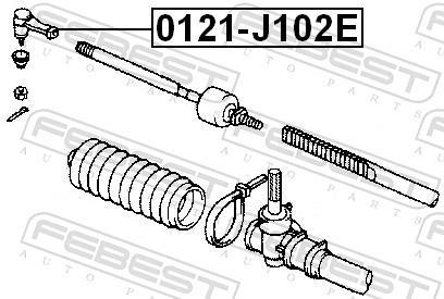 Rótula barra de dirección FEBEST ref. 0121-J102E