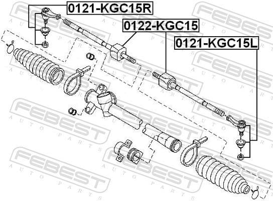 Rótula barra de dirección FEBEST ref. 0121-KGC15L