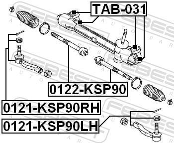 Rótula barra de dirección FEBEST ref. 0121-KSP90RH