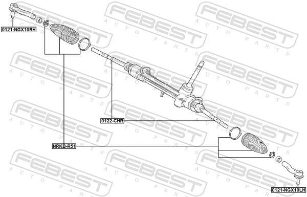 Rotule de direction FEBEST ref. 0121-NGX10LH