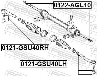 Rotule de direction intérieure FEBEST ref. 0122-AGL10