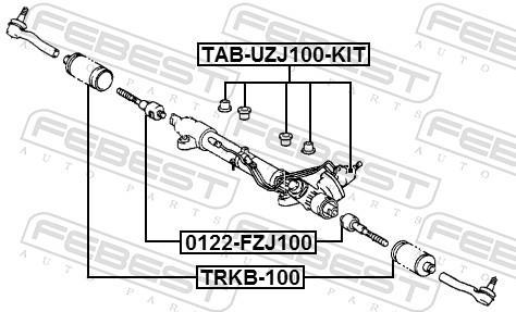 Rotule de direction intérieure (Rotule axiale) FEBEST ref. 0122-FZJ100