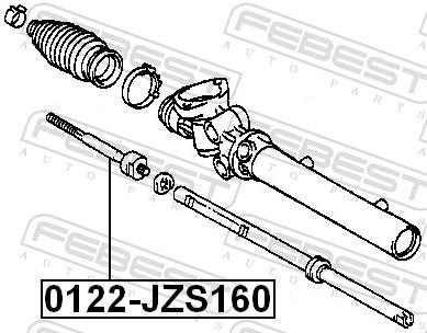 Rotule de direction intérieure FEBEST 0122-JZS160