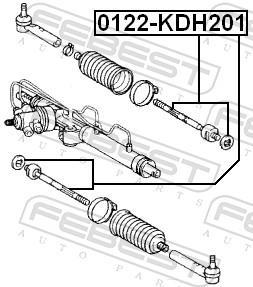 Tirante da direção FEBEST ref. 0122-KDH201