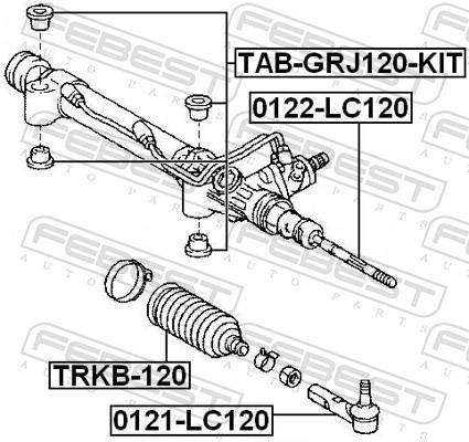 Tirante da direção FEBEST ref. 0122-LC120