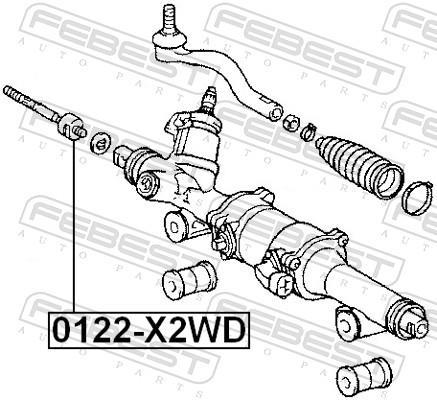 Rotule de direction intérieure FEBEST 0122-X2WD