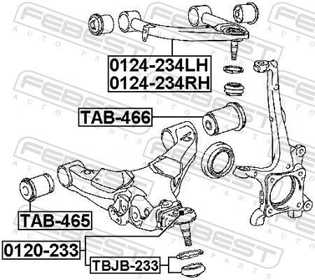 Triangle de suspension FEBEST 0124-234LH