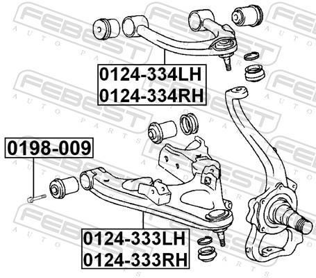 Triângulo, braço de suspensão FEBEST ref. 0124-333LH