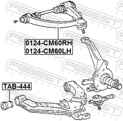 Triângulo, braço de suspensão FEBEST ref. 0124-CM60LH