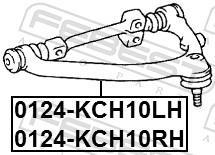 Triangle de suspension FEBEST 0124-KCH10LH