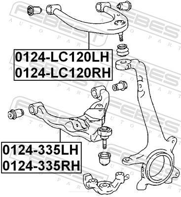 Triangle de suspension FEBEST ref. 0124-LC120RH