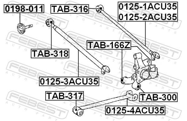 Triângulo, braço de suspensão FEBEST ref. 0125-4ACU35