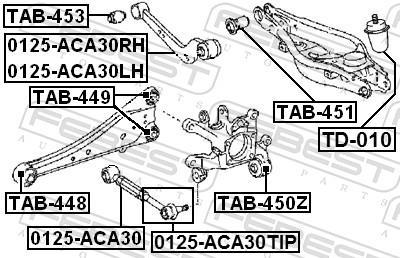Triangle de suspension FEBEST 0125-ACA30TIP
