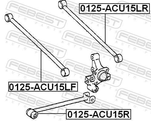 Triângulo, braço de suspensão FEBEST ref. 0125-ACU15LR