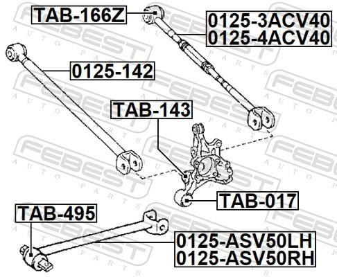 Triangle de suspension FEBEST ref. 0125-ASV50RH