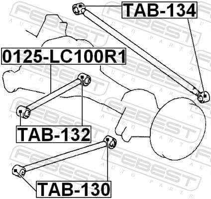 Triângulo, braço de suspensão FEBEST ref. 0125-LC100R1
