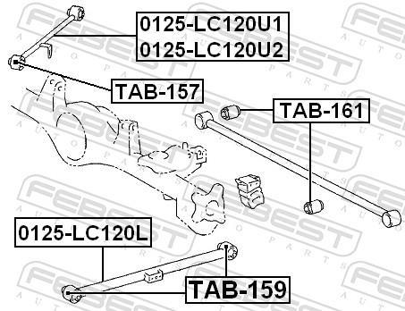 Triângulo, braço de suspensão FEBEST ref. 0125-LC120L