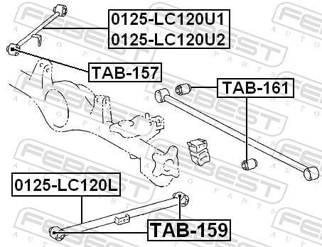Triângulo, braço de suspensão FEBEST ref. 0125-LC120U2