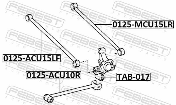 Triangle de suspension FEBEST ref. 0125-MCU15LR