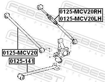 Triângulo, braço de suspensão FEBEST ref. 0125-MCV20RH