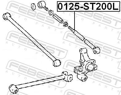 Triangle de suspension FEBEST 0125-ST200L