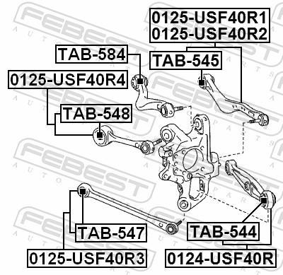 Triângulo, braço de suspensão FEBEST ref. 0125-USF40R1