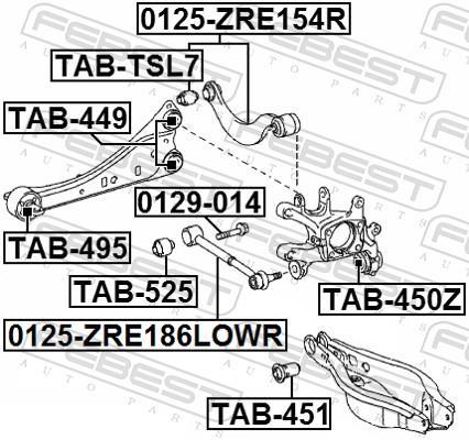 Triangle de suspension FEBEST ref. 0125-ZRE154R