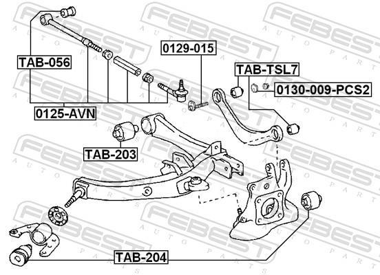 Vis de correction du carrossage FEBEST ref. 0129-015