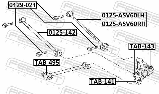 Vis de correction du carrossage FEBEST ref. 0129-021