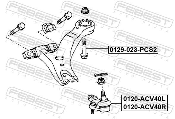 Tornillo corrector de inclinación FEBEST ref. 0129-023-PCS2