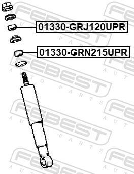 Douille, amortisseur FEBEST ref. 01330-GRN215UPR