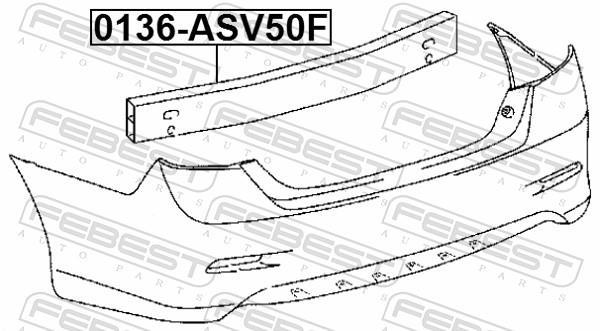 Support, pare-chocs FEBEST ref. 0136-ASV50R