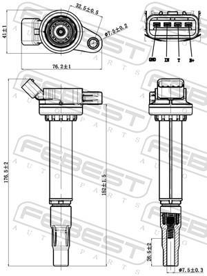 Bobine d'allumage FEBEST ref. 01640-001