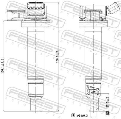 Bobine d'allumage FEBEST ref. 01640-004