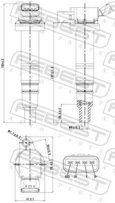 Bobine d'allumage FEBEST 01640-006