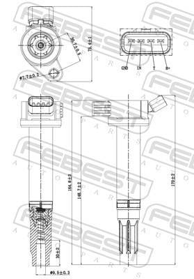 Bobine d'allumage FEBEST ref. 01640-007